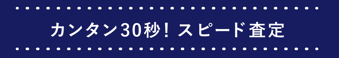 カンタン30秒！スピード査定